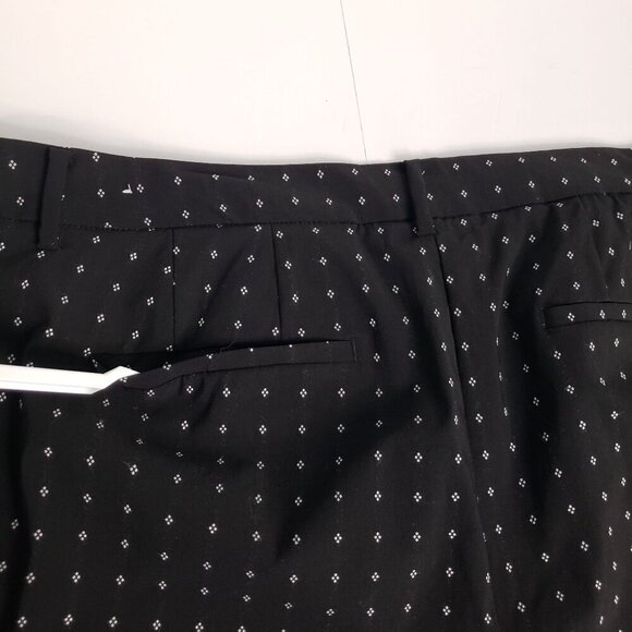 Lane Bryant Ankle Dress Career Pant Polka Dot Stretch Pockets B&W Plus Sz 26P - Picture 5 of 12